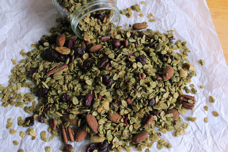 Muesli al tè verde matcha