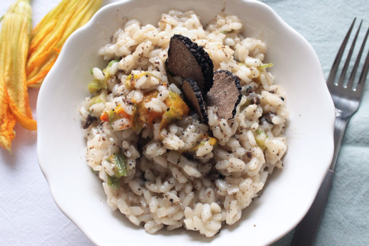 Risotto al tartufo nero estivo