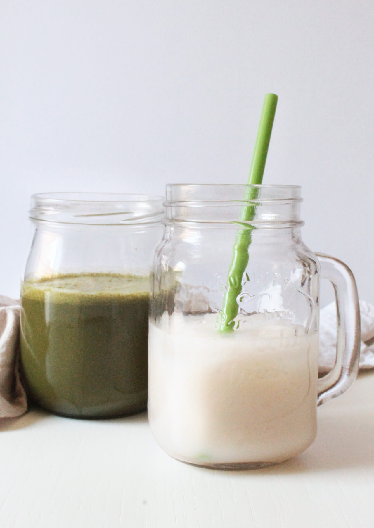 tè matcha e latte di cocco