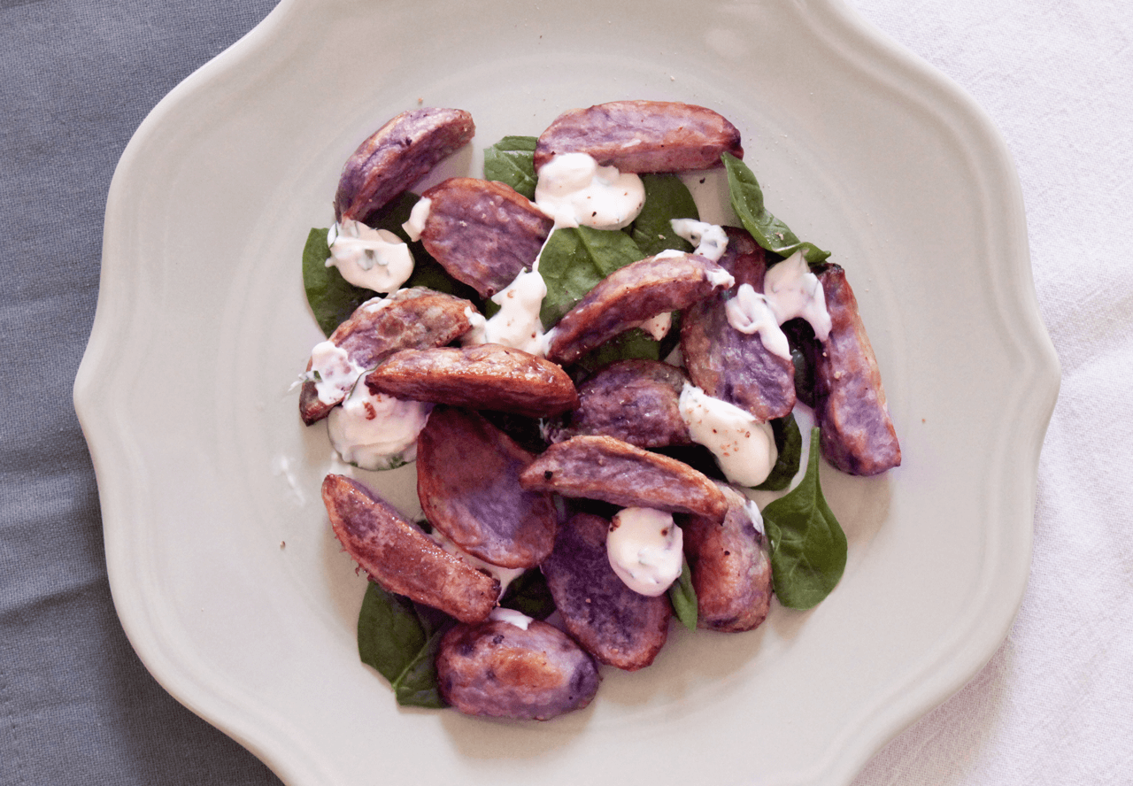insalata di patate viola
