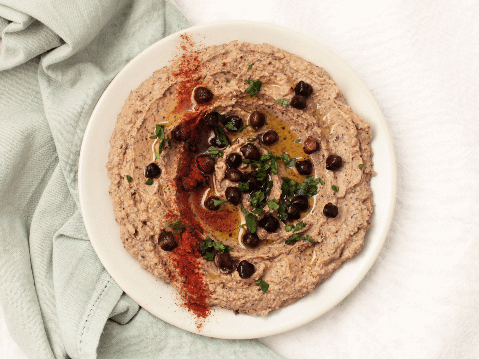 hummus di ceci neri