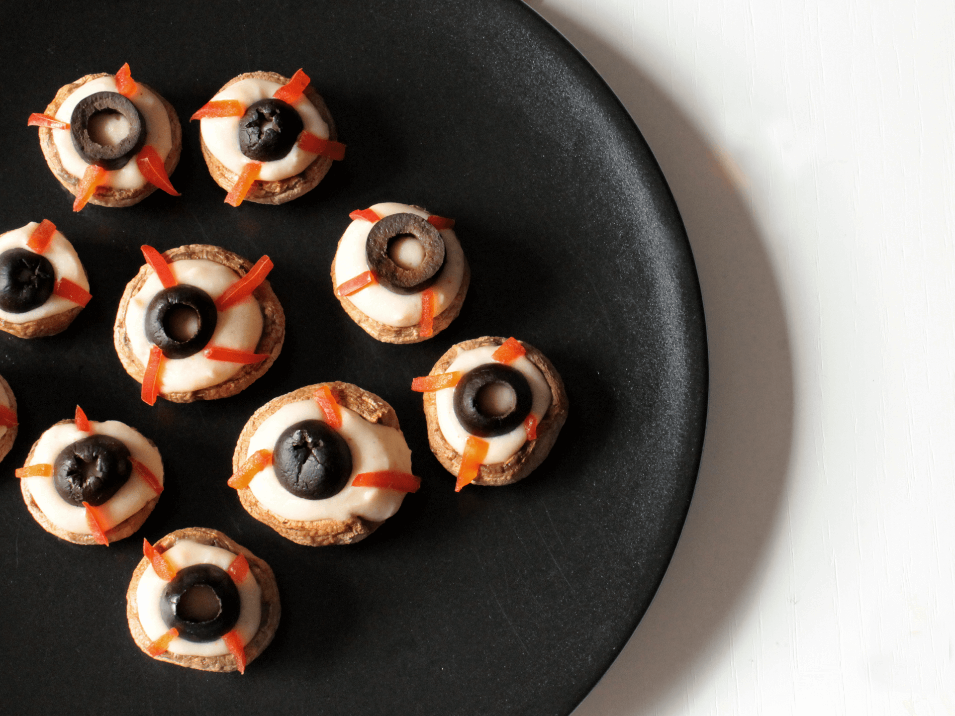 Occhi di Halloween-Funghi ripieni