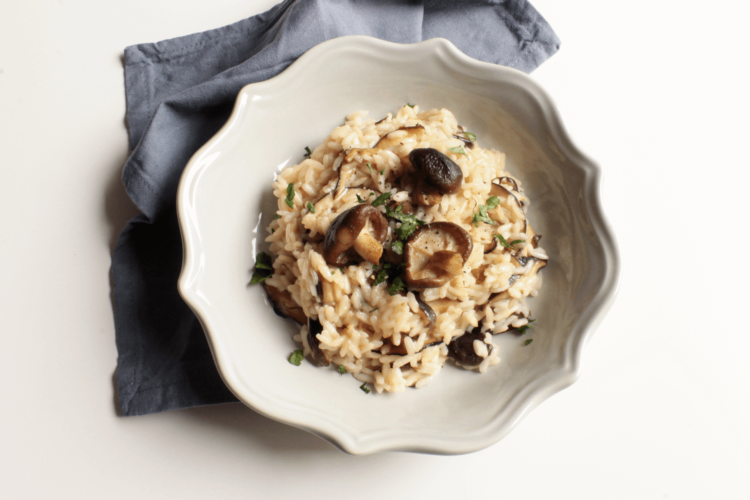 Risotto con funghi shiitake