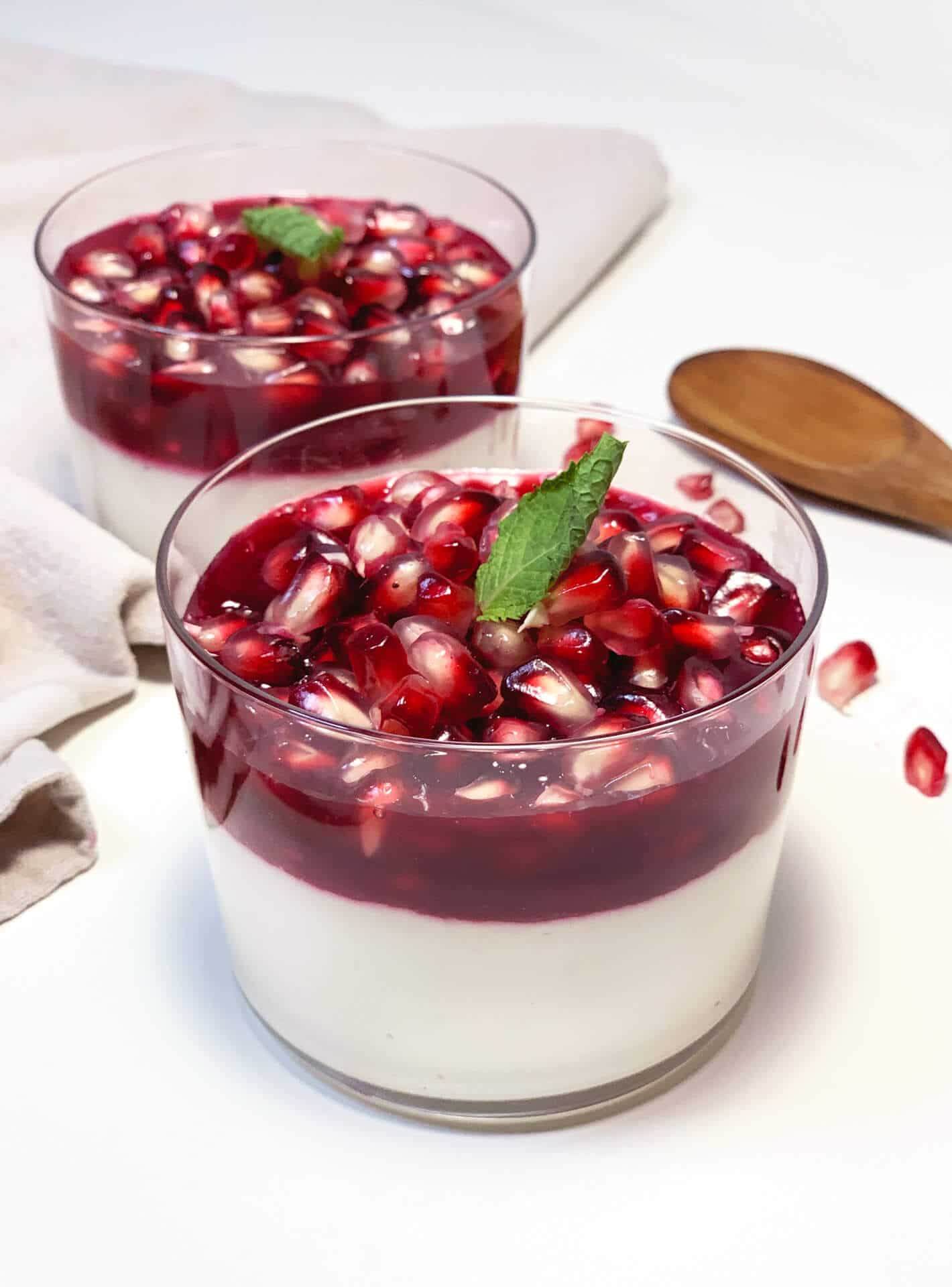 Panna cotta con melagrana