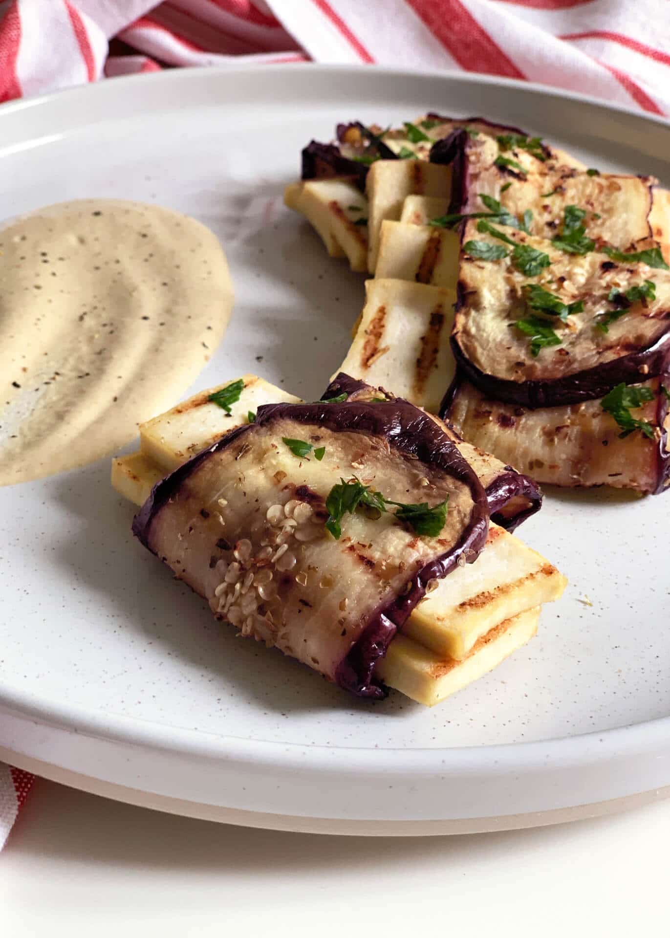 Involtini di melanzane e tofu