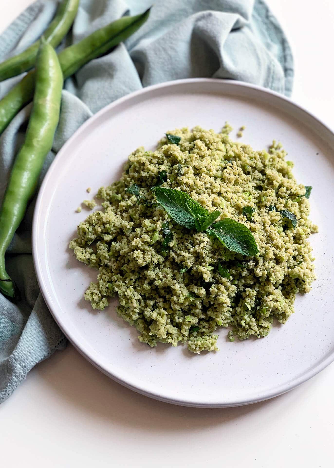 Cous cous, fave e menta