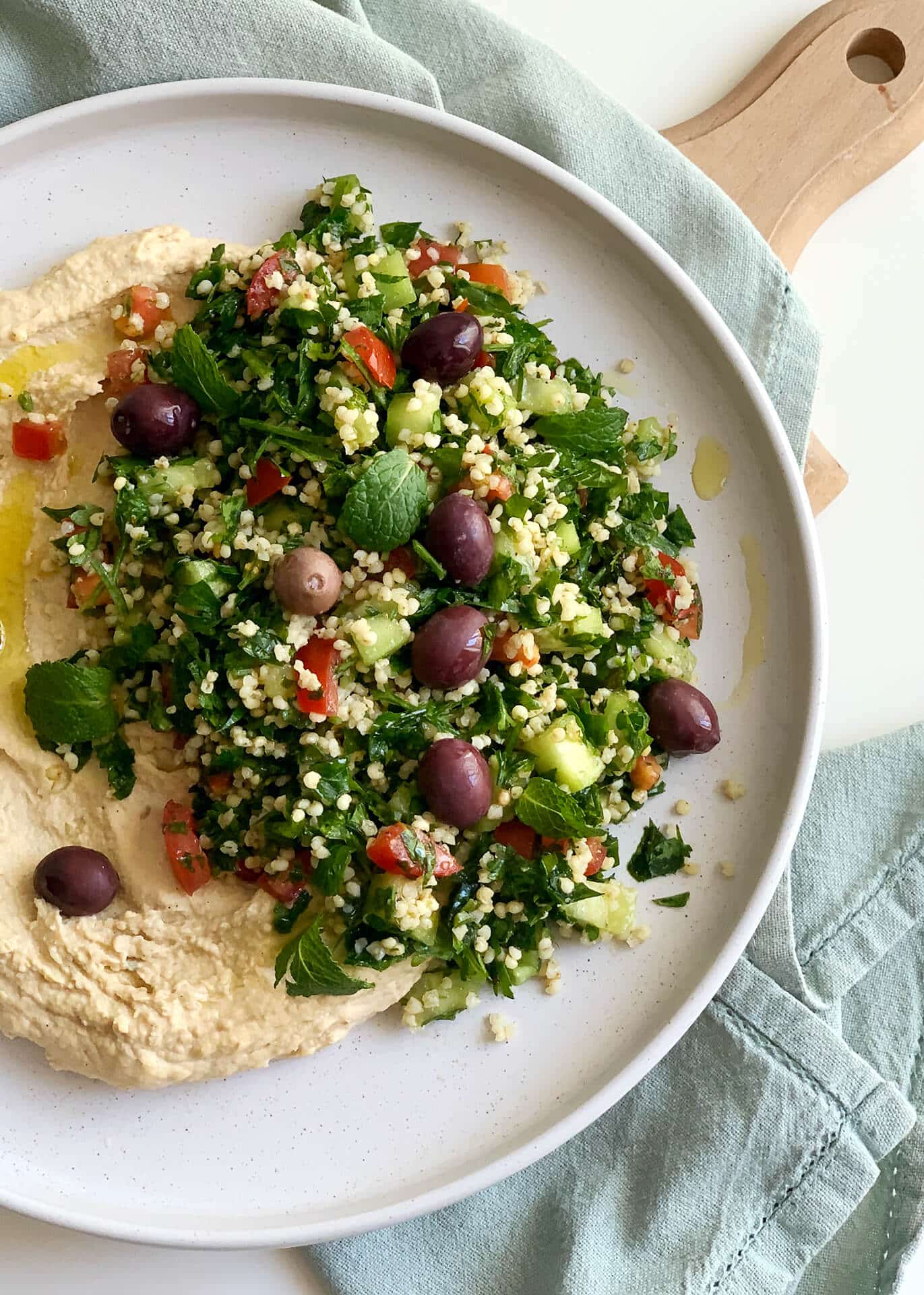 Tabbouleh con hummus