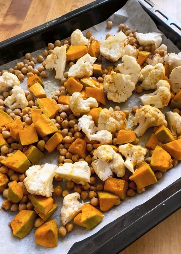 Zucca, cavolfiore e ceci
