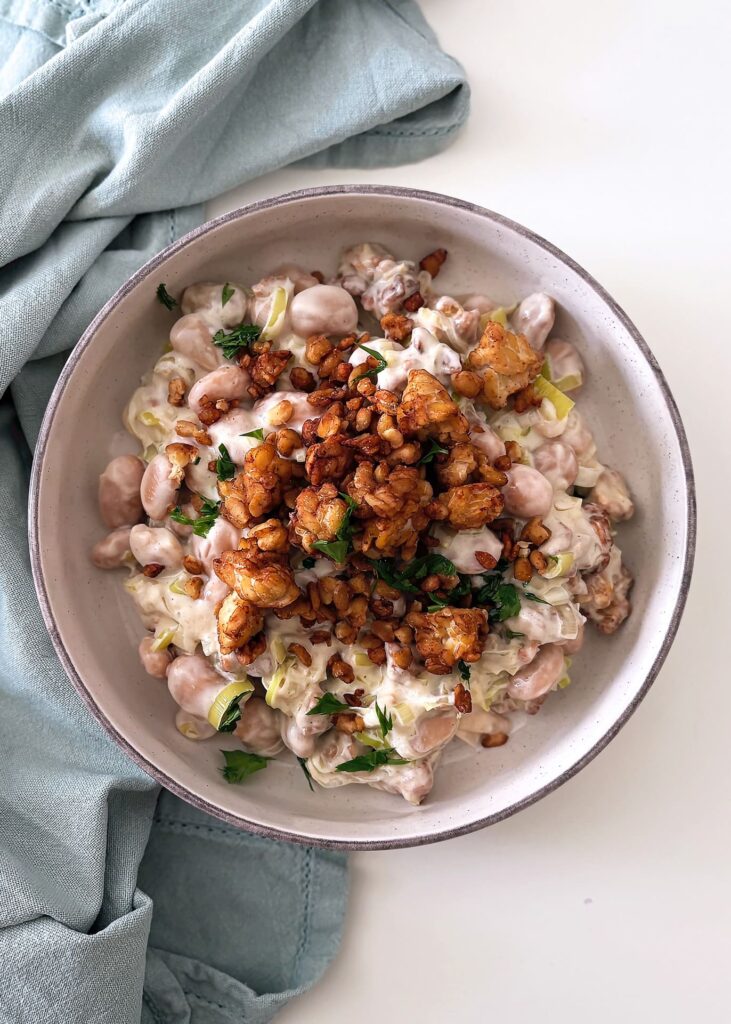 Fagioli, tofu e tempeh