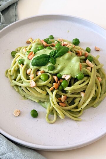 Pasta con crema di piselli