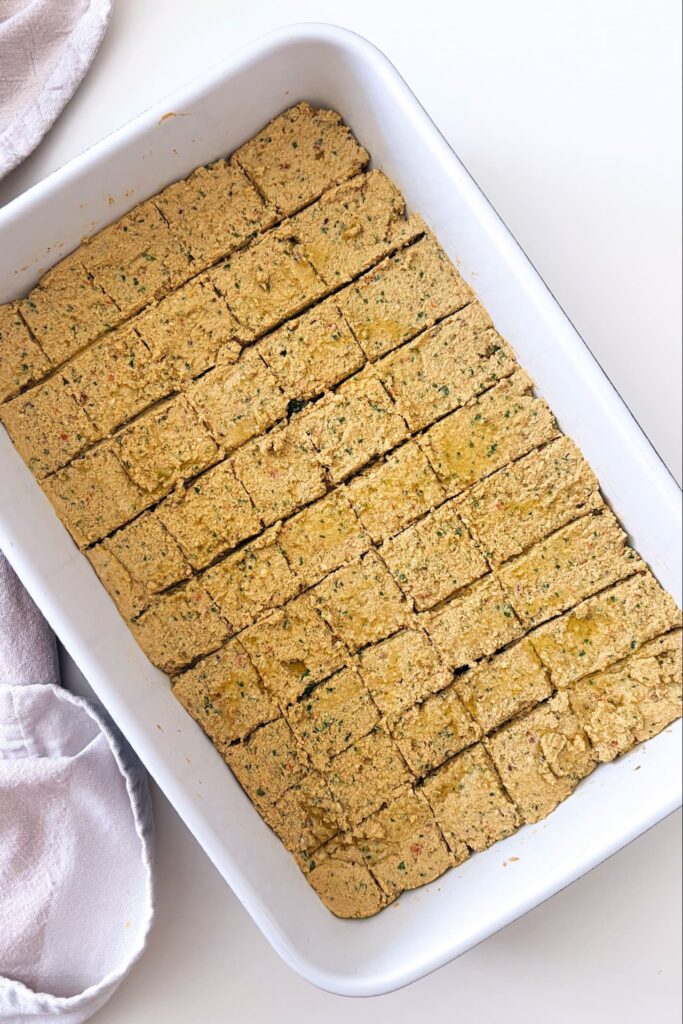 Spiedini di tofu in teglia