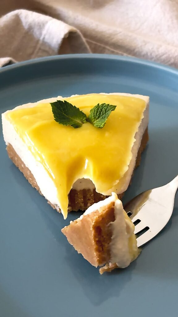 Cheesecake cocco e limone fetta