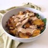 Insalata di patate, lenticchie e tofu