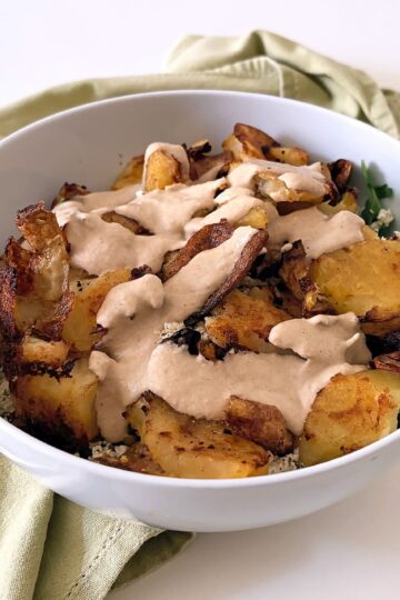 Insalata di patate, lenticchie e tofu