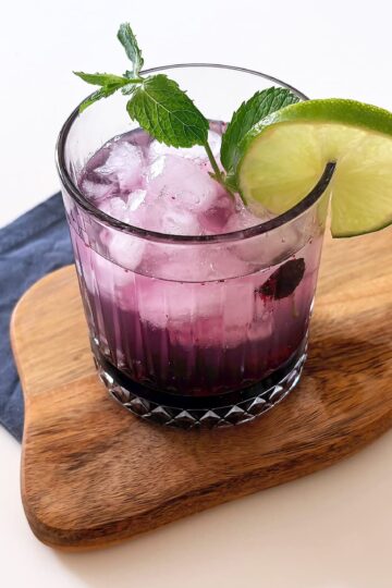 Mocktail ai mirtilli
