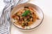 Noodles con tofu shiitake e peperoni